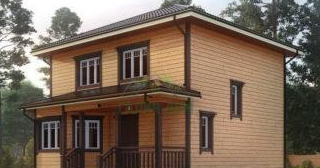 Двухэтажный дом из бруса в Усинске от Строй-Снс - строительство от 135174 руб.