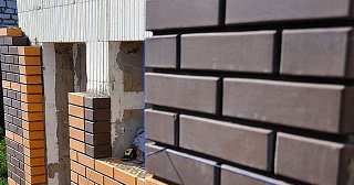 Фасады домов из кирпича в Усинске: качественная кладка от 1144 рублей